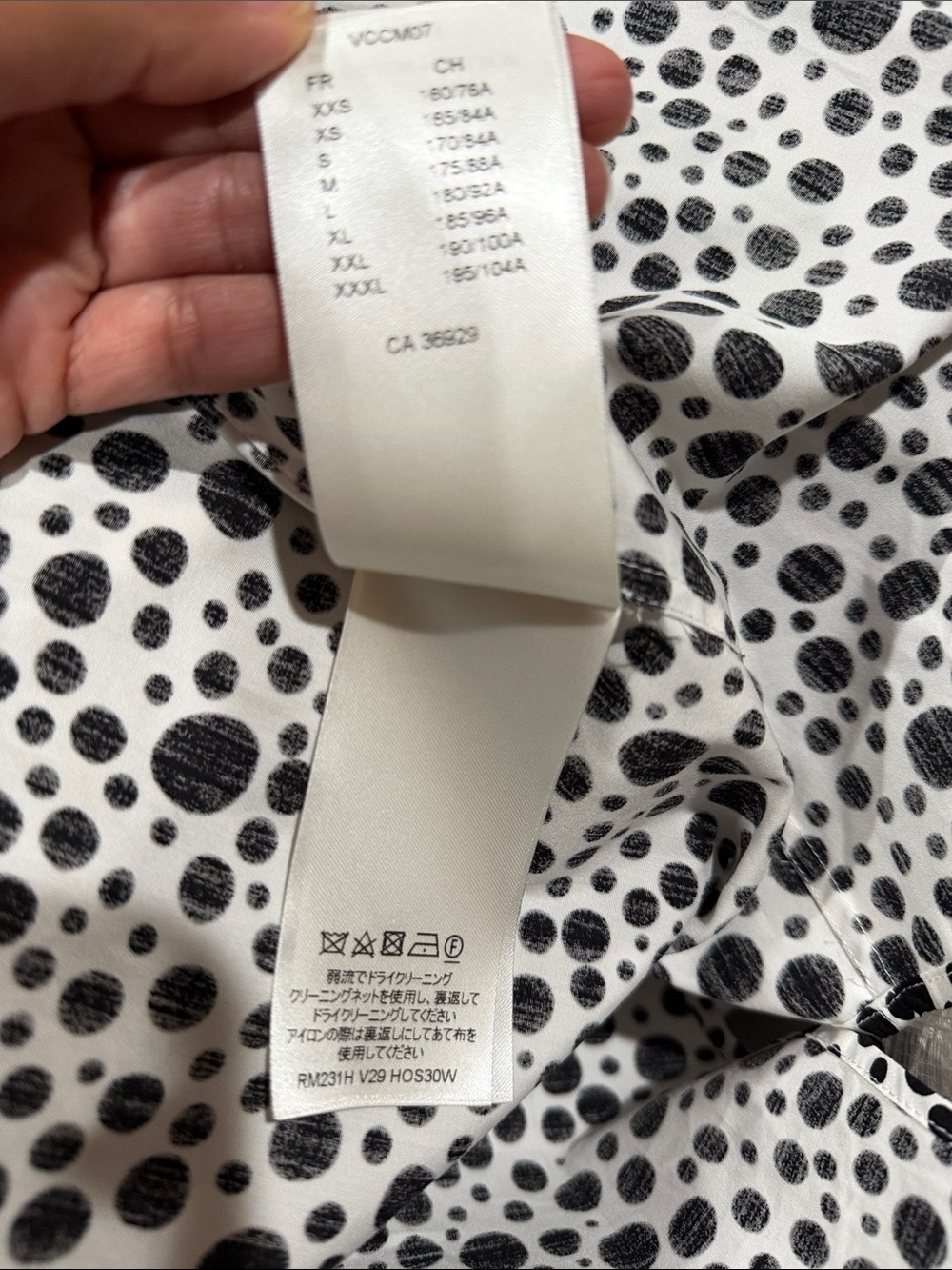 Louis Vuitton Polka Dot Men's Shirt Jacket - White/Black authentic - Picture 9 of 10